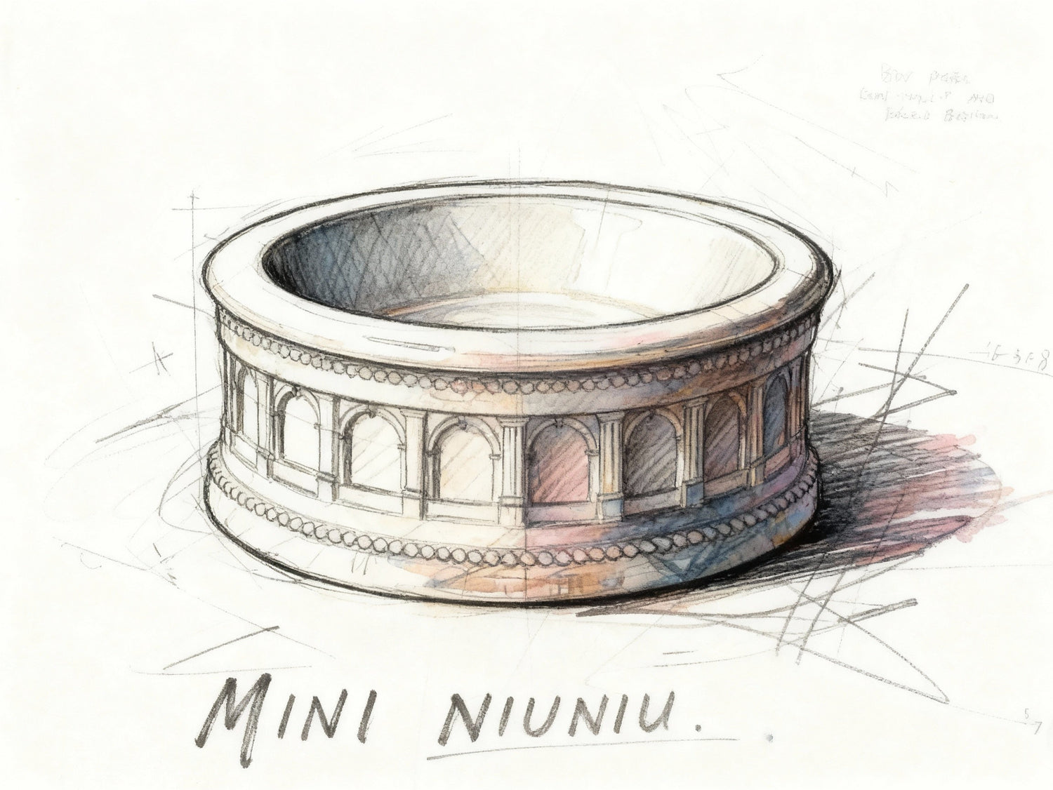 Roman-Style Pet Bowl Set