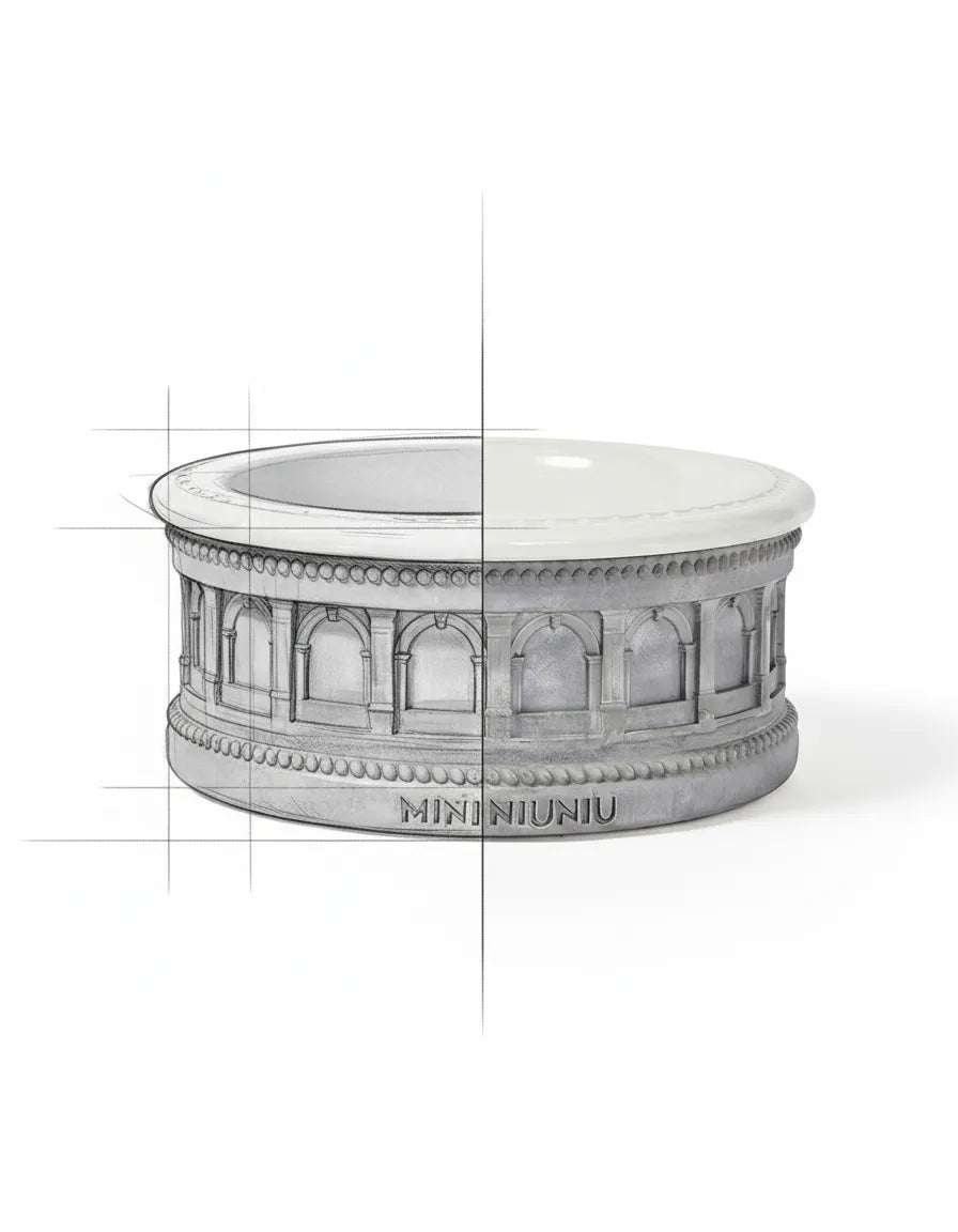 Vol. 0 Architectural Pet Bowl - Monument Grey