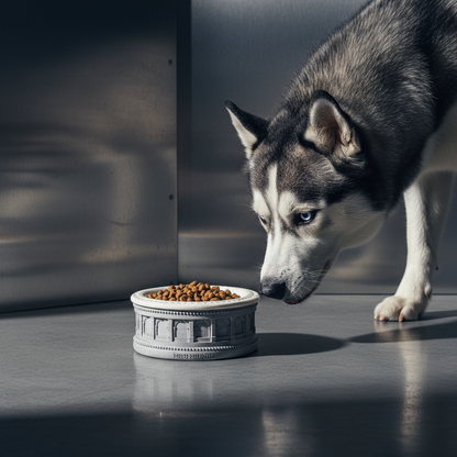 Roman-Style Pet Bowl Set – Gray