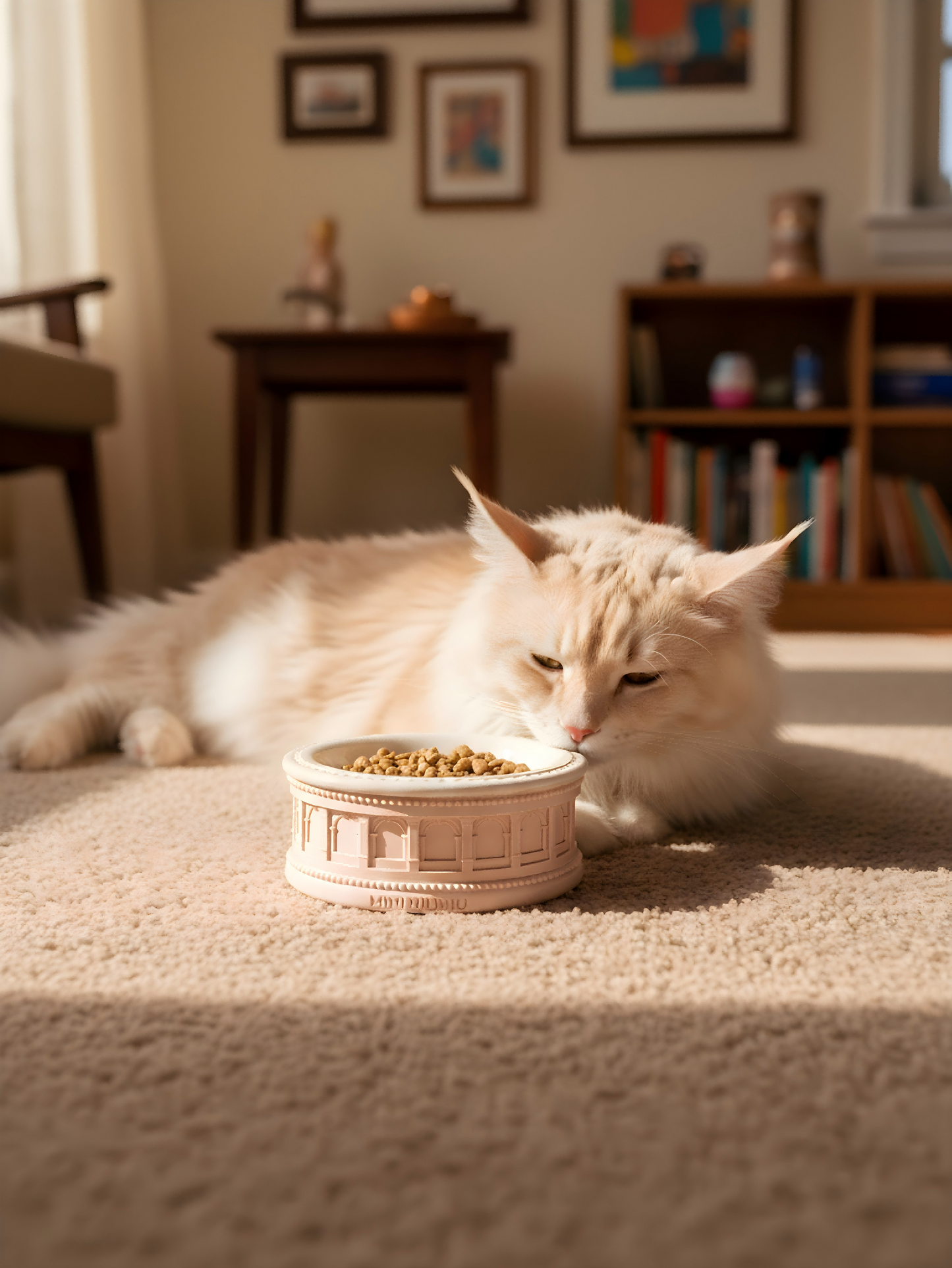 Roman-Style Pet Bowl Set – Oatmeal