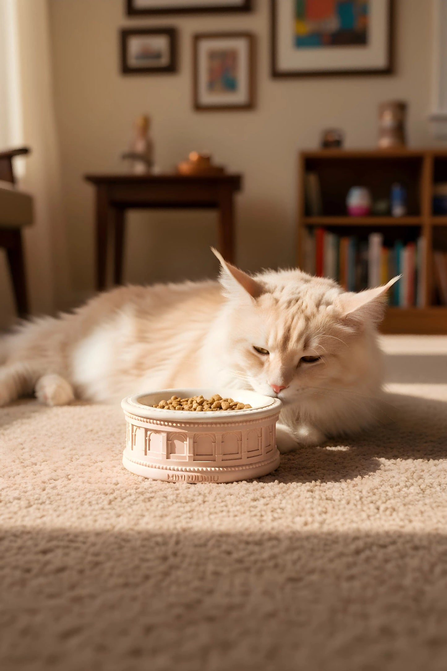 Vol. 0 Architectural Pet Bowl - Oat Stone