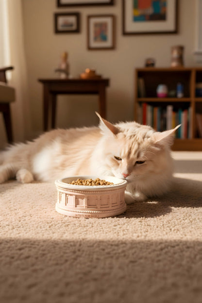 Vol. 0 Architectural Pet Bowl - Oat Stone
