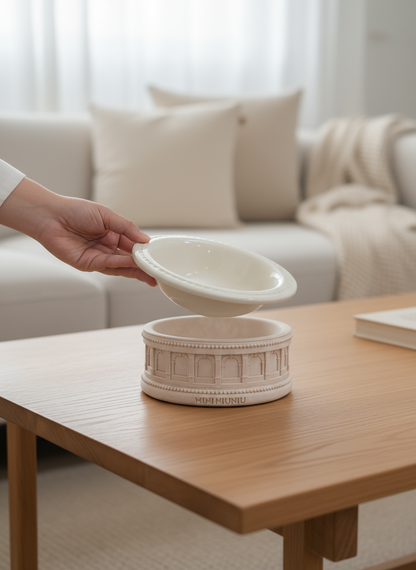 Roman-Style Pet Bowl Set – Oatmeal